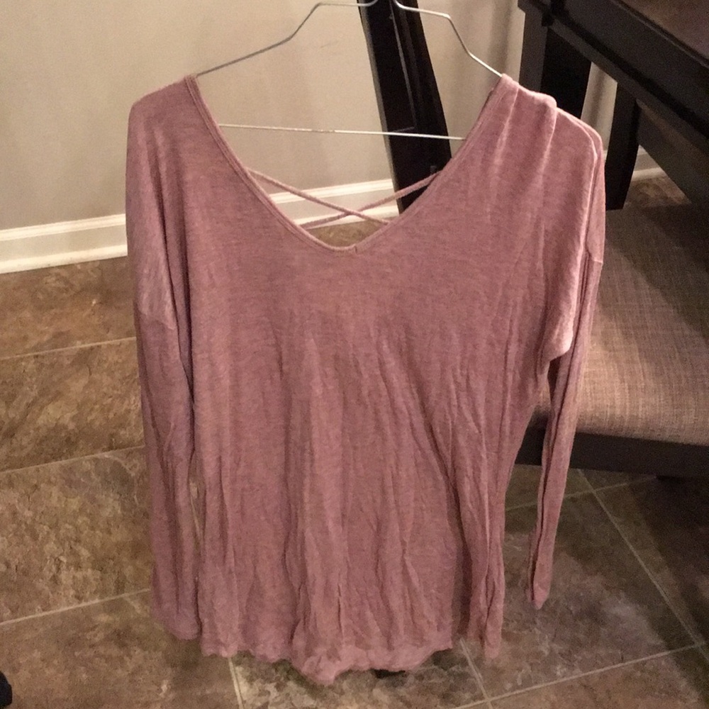 Women’s casual pink long sleeve- Size L